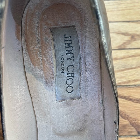 Jimmy Choo Tie Dye Patent Smoke Marble Green Heels, size 41 - Picture 2 of 12